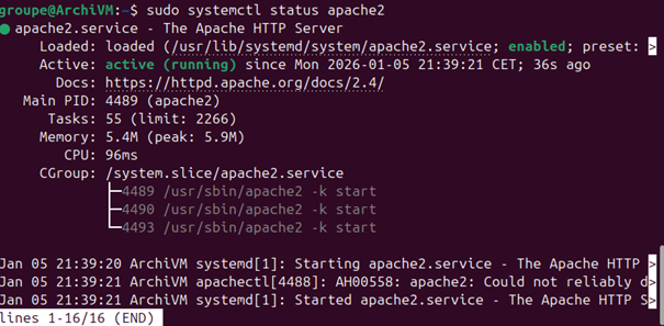 Status Apache