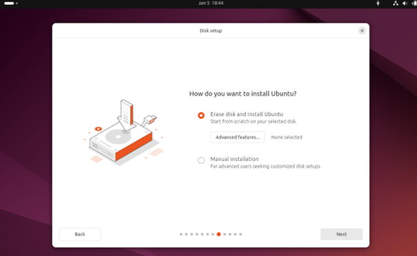 Partitionnement du disque